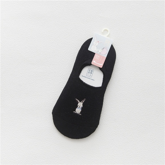 5 Pairs Women Rabbit No Show Ankle Socks - Picture 4 of 8